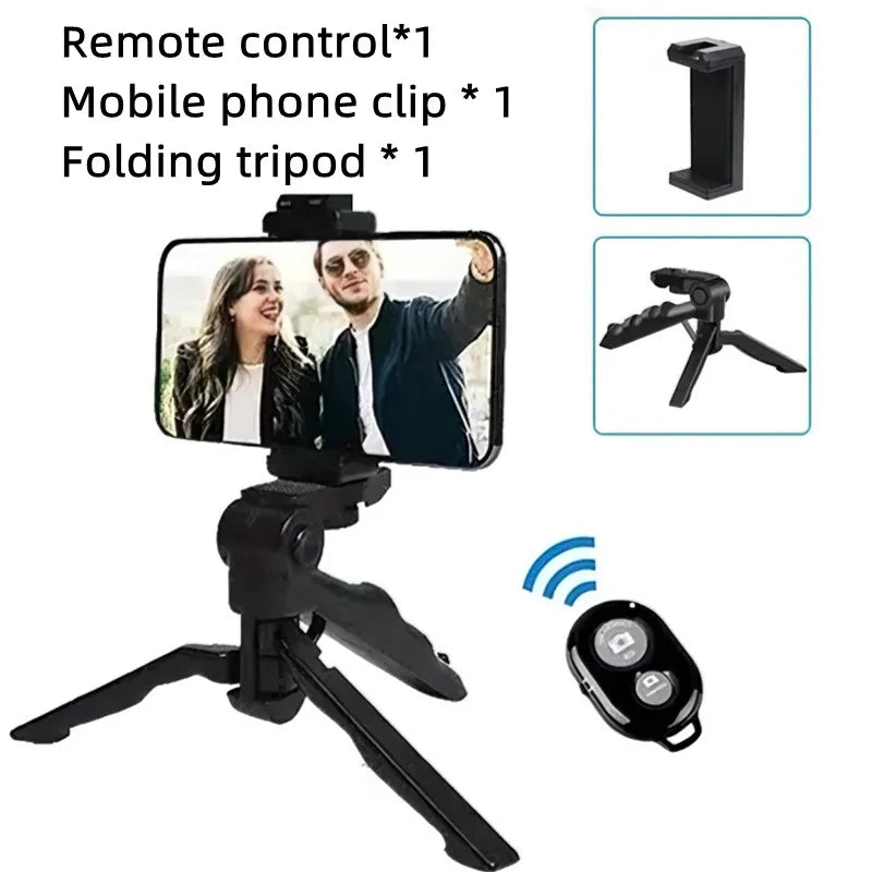Smartphone Vlogging Kit With Tripod Phone Holder Mini Microphone LED light
