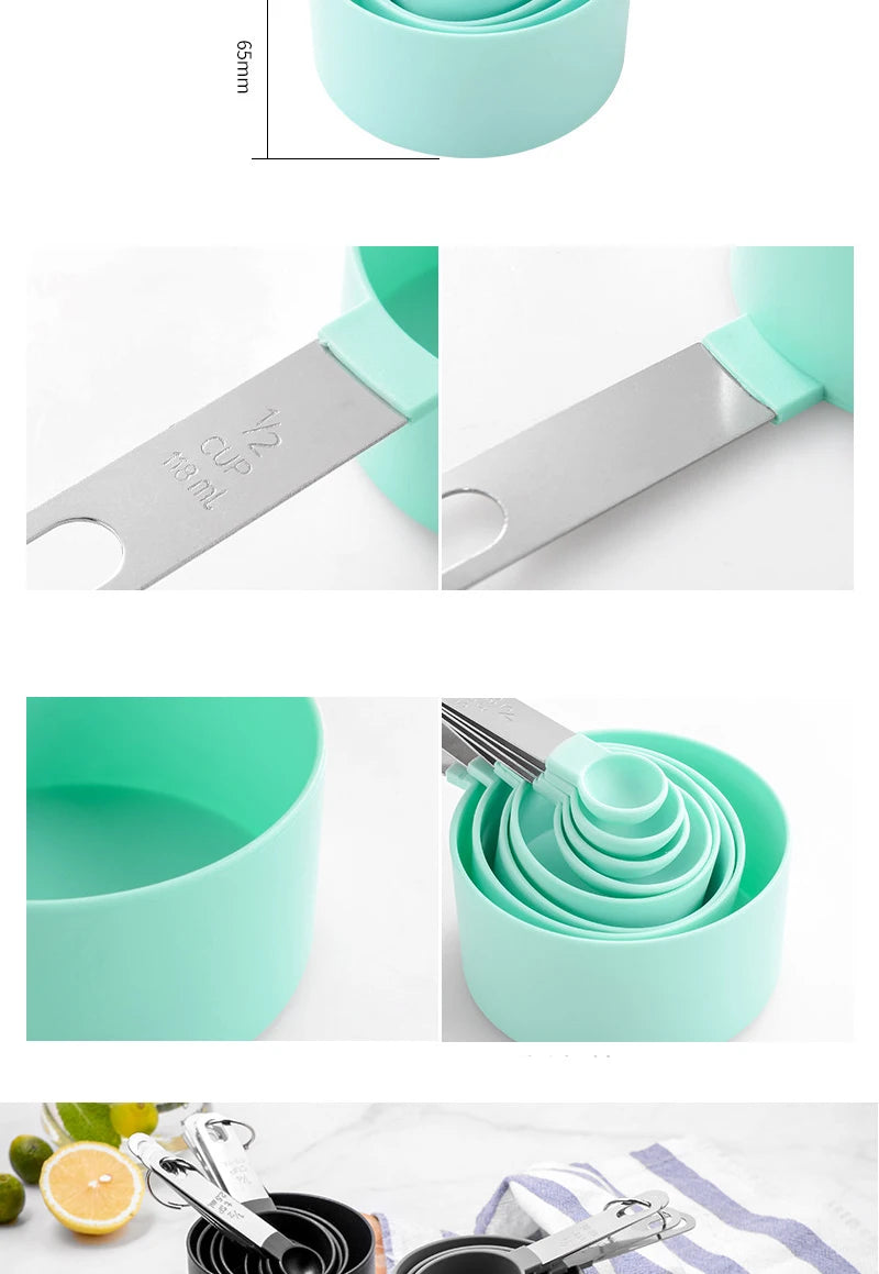 8pcs Measuring Cups Spoons Set Stackable Nesting Measure Cups