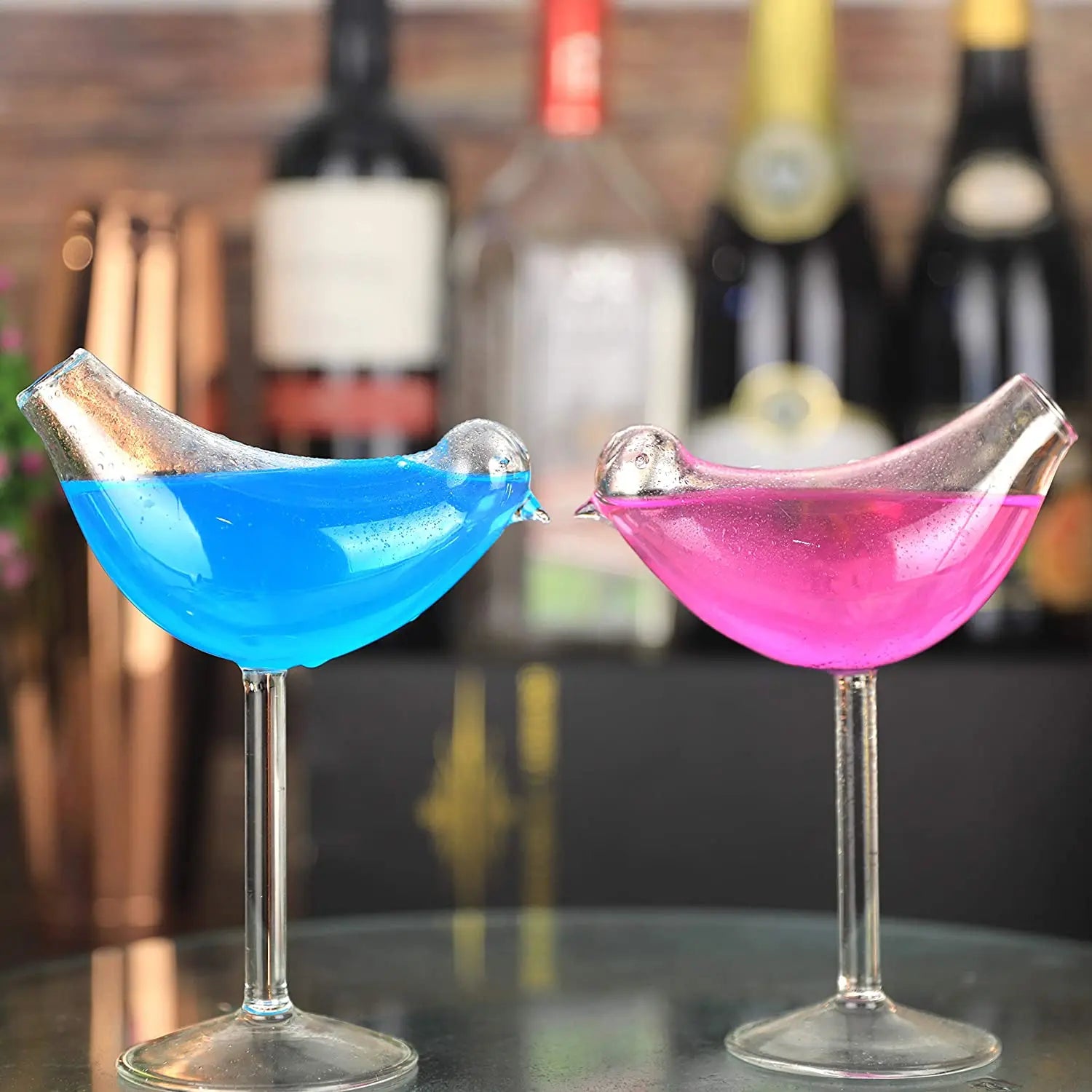 Creative Cocktail Glass - Porcupine Fish/Swan/Rose/Octopus/Bird Design Cocktail Glass, Novelty Drink Cup for KTV Bar Night Party