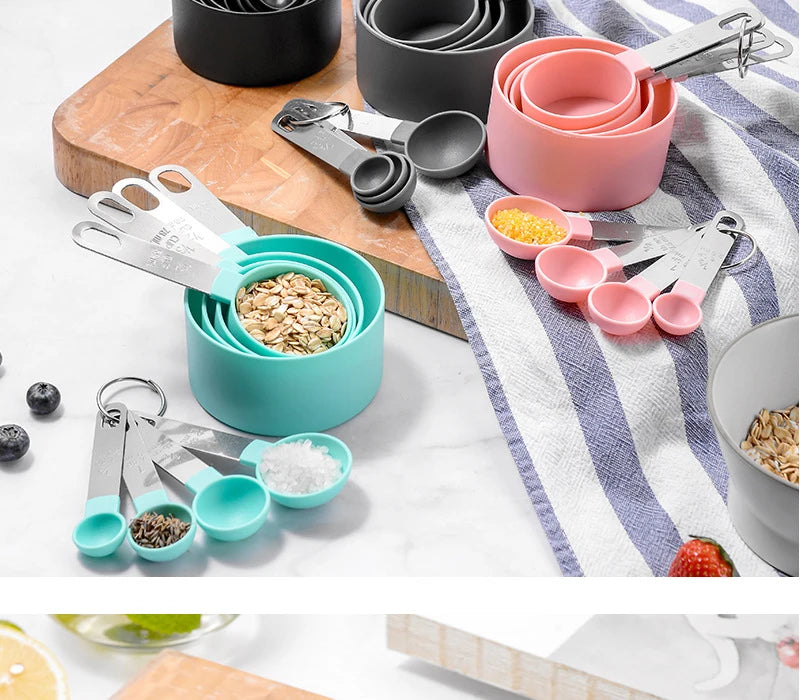 8pcs Measuring Cups Spoons Set Stackable Nesting Measure Cups