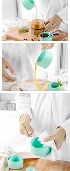8pcs Measuring Cups Spoons Set Stackable Nesting Measure Cups