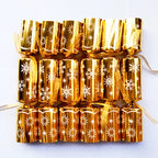 10Inch Christmas Cracker Set of 6pcs Christmas Crackers with Snap and Prize Father Christmas Snowflake Santa Claus Free Shipping