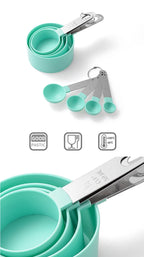 8pcs Measuring Cups Spoons Set Stackable Nesting Measure Cups