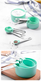 8pcs Measuring Cups Spoons Set Stackable Nesting Measure Cups