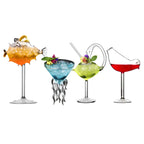 Novelty Cocktail Glass – Fish, Swan, Rose, Octopus or Bird