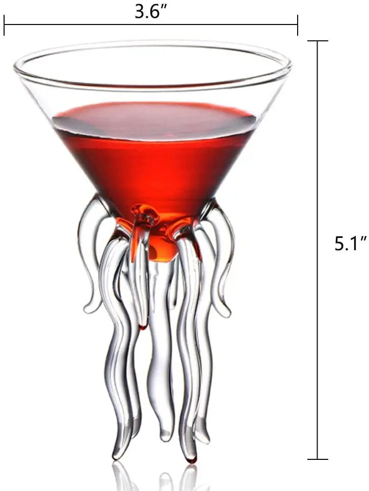 Novelty Cocktail Glass – Fish, Swan, Rose, Octopus or Bird