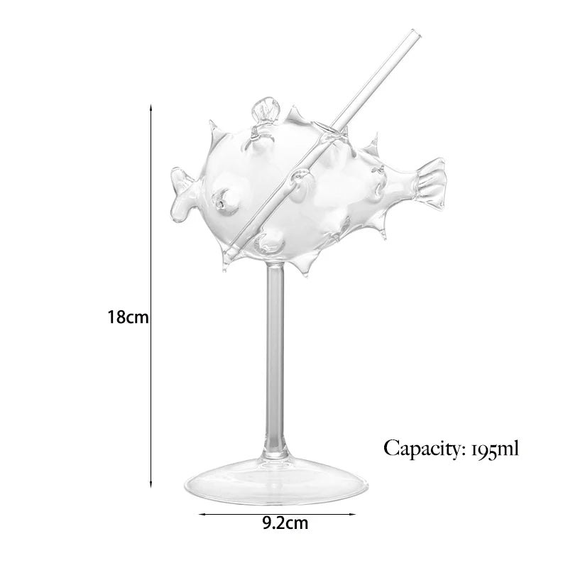 Novelty Cocktail Glass – Fish, Swan, Rose, Octopus or Bird
