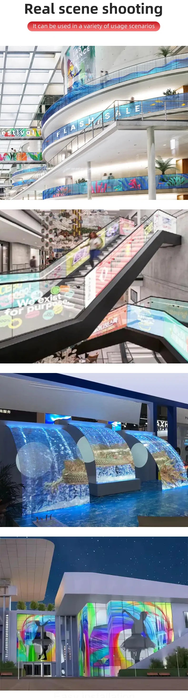 Flexible LED Screen Transparent Glass Display Film High Definition Window Advertising LED Signage for Retail Shops