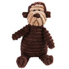 Corduroy Plush Squeaky Dog Toy – Animal Designs