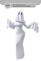 Halloween New Ghost Mother Cos Dress Lady Apricot Same Style Sexy Backless dress Stage Performance Dress for Women