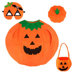 Halloween Pumpkin Costume Children's Day Activity Fruit Performance Clothes Cute Pumpkin Hat Party Decoration Candy Bag