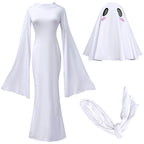 Halloween New Ghost Mother Cos Dress Lady Apricot Same Style Sexy Backless dress Stage Performance Dress for Women