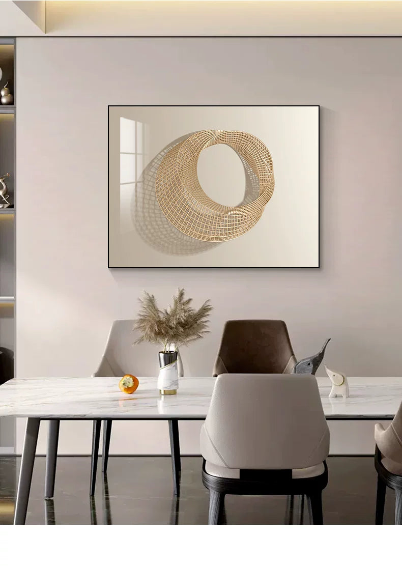 Modern Luxury Electric Meter Box Decorative Painting Abstract Hanging Painting 2024 New Distribution Box Switch Box Electric Met