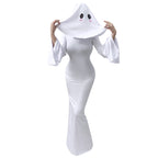 Halloween New Ghost Mother Cos Dress Lady Apricot Same Style Sexy Backless dress Stage Performance Dress for Women