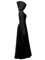2025 New Halloween Witch Dress Hooded Skeleton Witch Magician Cosplay Stage Performance Costume