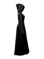 2025 New Halloween Witch Dress Hooded Skeleton Witch Magician Cosplay Stage Performance Costume