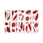 Halloween Realistic Scar Vampire Bite Zombie Scratch Horror Wound Tattoo Sticker