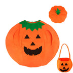 Halloween Pumpkin Costume Children's Day Activity Fruit Performance Clothes Cute Pumpkin Hat Party Decoration Candy Bag