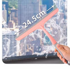 3-in-1 Silicone Squeegee, Multi-Purpose Water Blade for Bathroom, Window, Mirror, Countertop, Glass Cleaning Tool