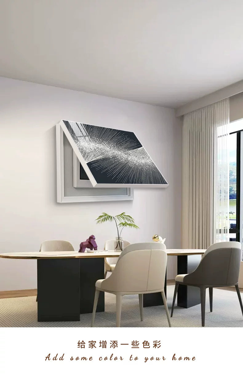 Modern Luxury Electric Meter Box Decorative Painting Abstract Hanging Painting 2024 New Distribution Box Switch Box Electric Met