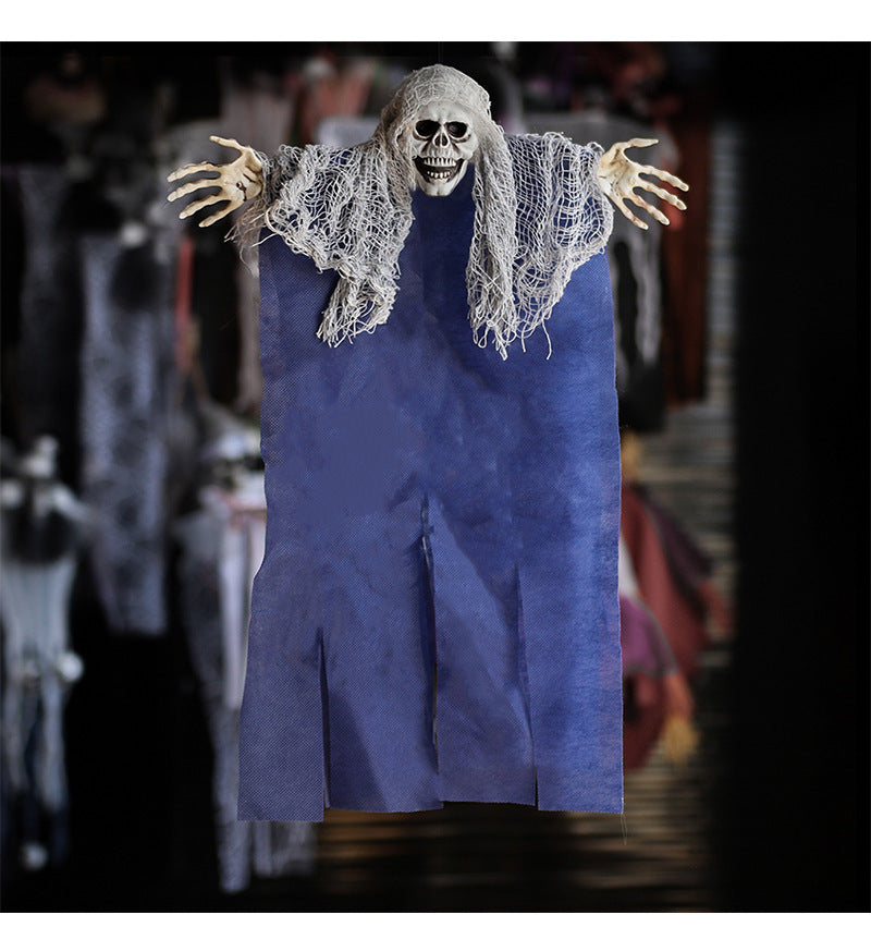 Halloween Hanging Ghost New Secret Room Haunted House Bar Decoration Props Horror Ghost Face Skull Hanging Ghost Pendant Wholesale
