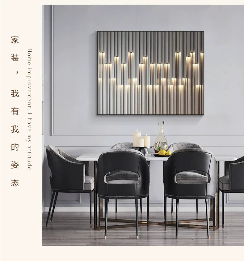 Modern Luxury Electric Meter Box Decorative Painting Abstract Hanging Painting 2024 New Distribution Box Switch Box Electric Met