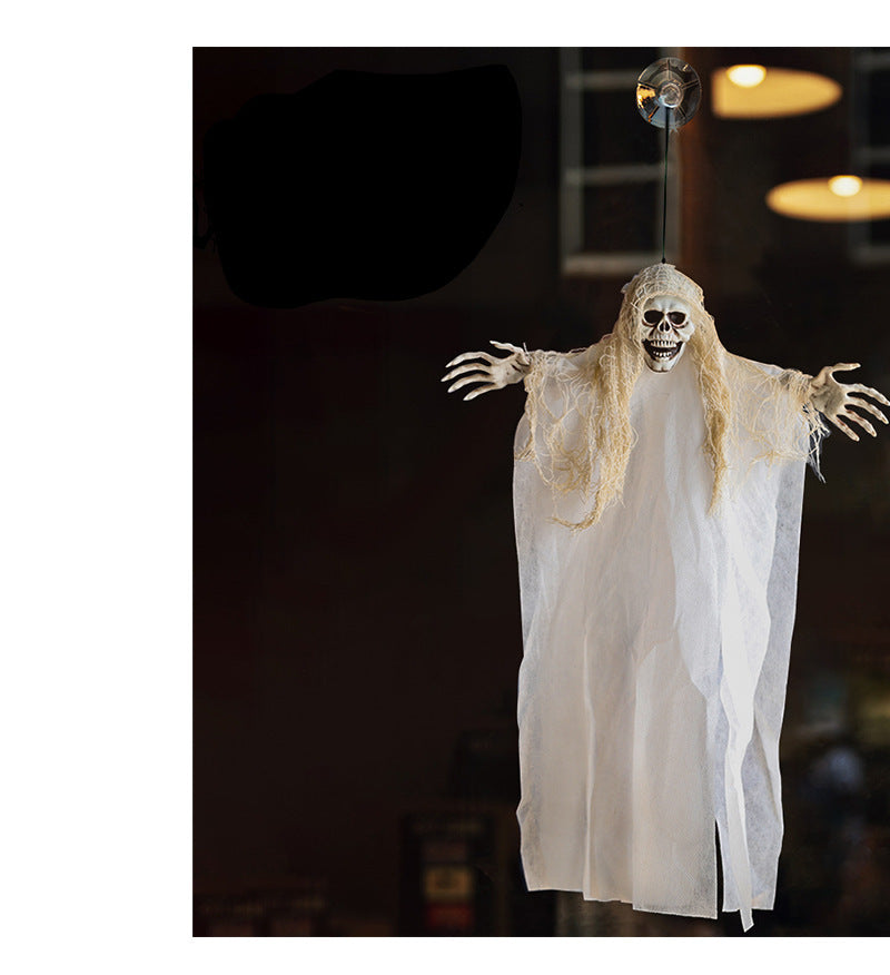 Halloween Hanging Ghost New Secret Room Haunted House Bar Decoration Props Horror Ghost Face Skull Hanging Ghost Pendant Wholesale