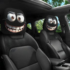 1/2pcs Funny Cartoon Eyes Car Headrest Covers Double-sided Universal Fit Car Headrest Covers for Auto Front Seat Rest Decoration