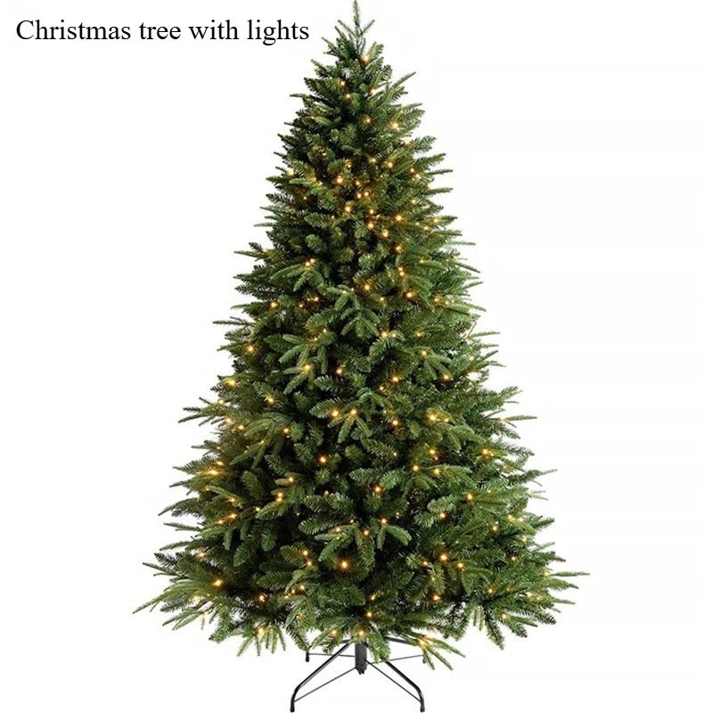 2026 new Christmas decoration high-end PE mixed Christmas tree, encrypted branches with lights, Christmas tree