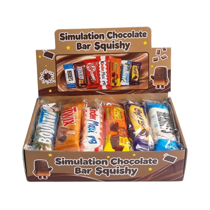 1/8PCS Simulation Chocolate Butter Sticks Squishy Toys Slow Rebound Squeeze Toys Stress Relief Sensory Toys Party Favors No Box