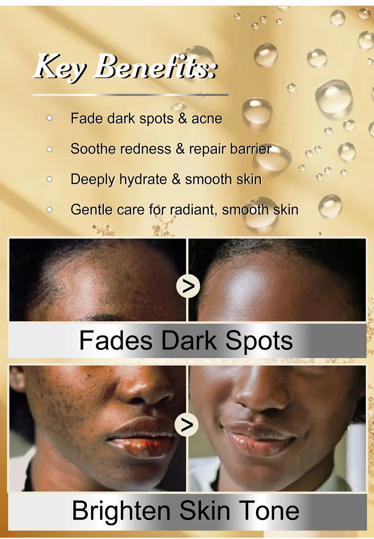 WK JALY Licorice Whitening Serum, Dark Spots Removal Essence, Brighten Skin Tone, Moisturizing, For Face, Body, 150ml