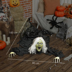 Outsunny Life-Size Crawling Zombie Halloween Decoration – 183cm