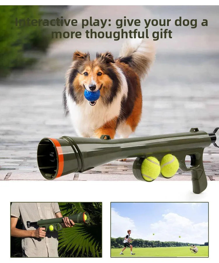 Pet Dog Ball Launcher, Tennis Ball Launcher Toy—Launches Ball