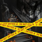Warning Tapes Halloween Decoration Do Not Enter Roll for Door Windows Yards