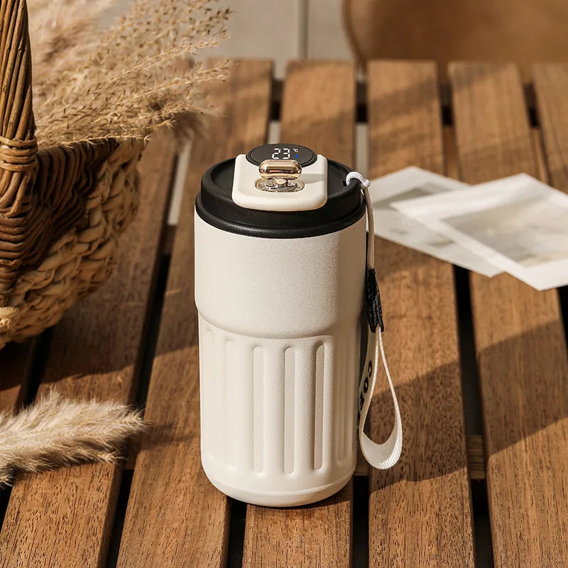 Stainless Steel Thermo Bottle with LED Display — 450ml