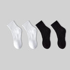 5/10/20 Pairs Neutral Solid Color Round Neck Socks Spring Summer Sweat Absorbing Breathable Comfortable All-season Sports Socks