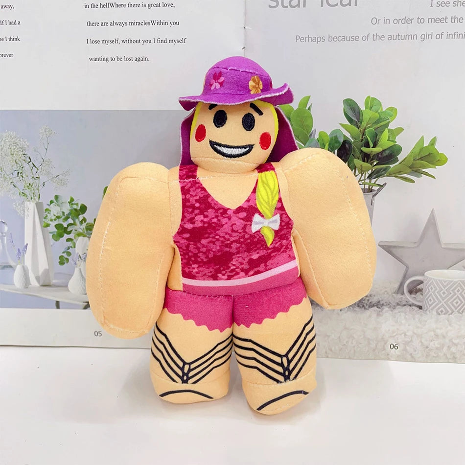 NEW 22cm Roblox Game Experiment Noob Plush Anime Kawaii Peripheral Stuffed Doll Plush Toys Children Birthday Christmas Gift