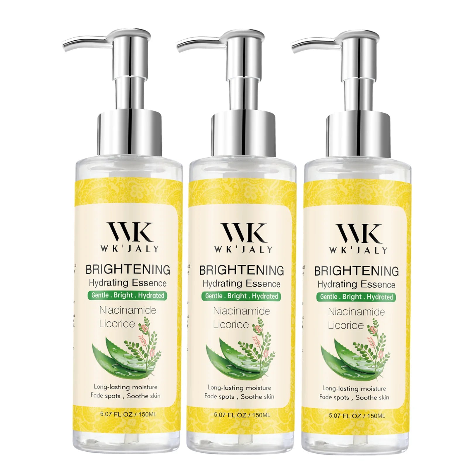 WK JALY Licorice Whitening Serum, Dark Spots Removal Essence, Brighten Skin Tone, Moisturizing, For Face, Body, 150ml
