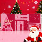 Christmas Countdown Makeup Set Lipstick Eye Shadow Cosmetics 24pcs Holiday Beauty Advent Calendar Gift Box for Women Girls