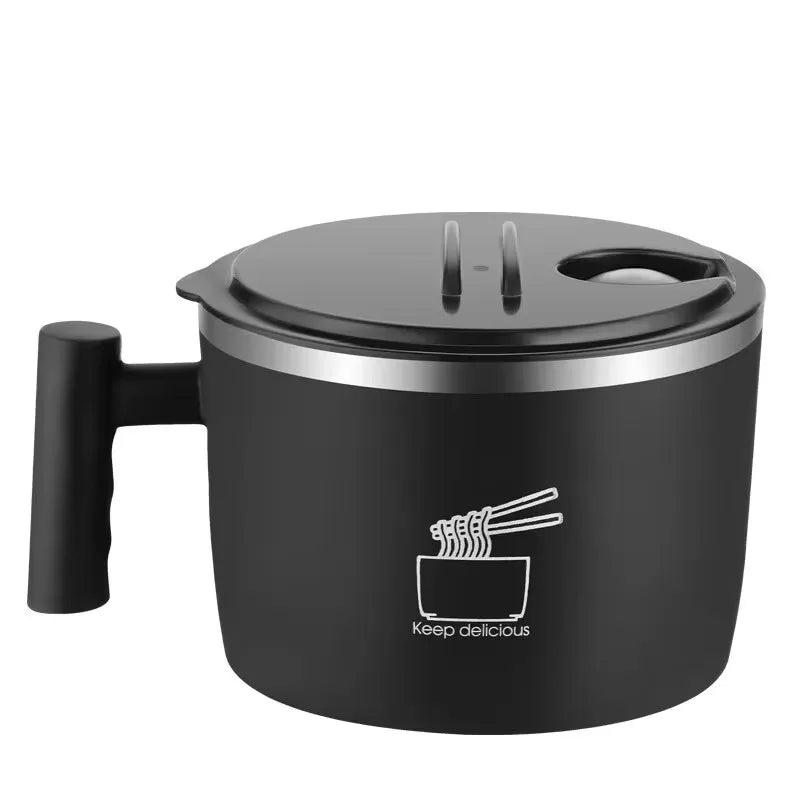 Portable Stainless Steel Noodle Bowl with Lid