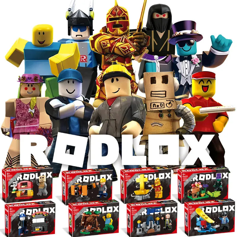 Roblox Model Toy 8 Styles Child Assembly Building Blocks Virtual World Games Figures Toy