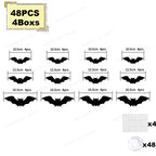 Halloween Bat/Spider Decor Night Light 3D Purple/Green Lights Wall Sticker for Self-adhesive Decor Halloween Party Decoration