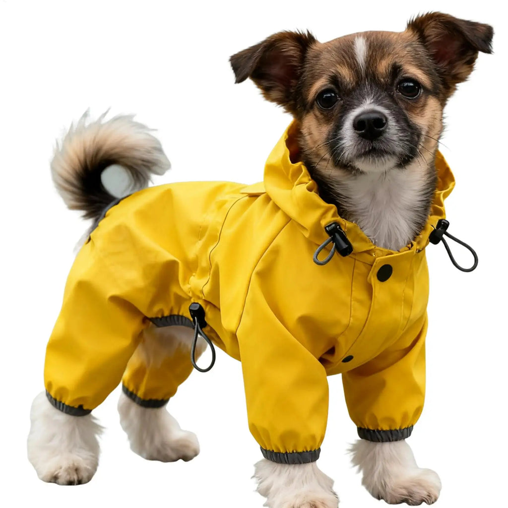 Waterproof Dog Raincoat Adjustable Lightweight Pet Rain Jacket for Small Medium Large Dogs Winter Outdoor Walking Activities