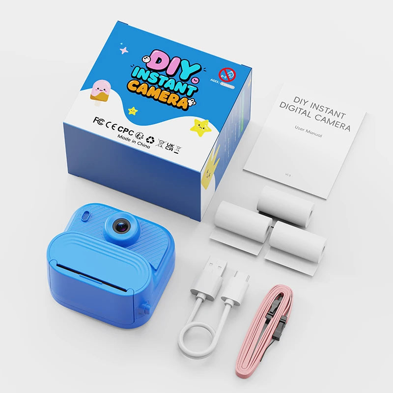 Children's Camera with Photos Prints 1080P Children's Instant Camera Toy