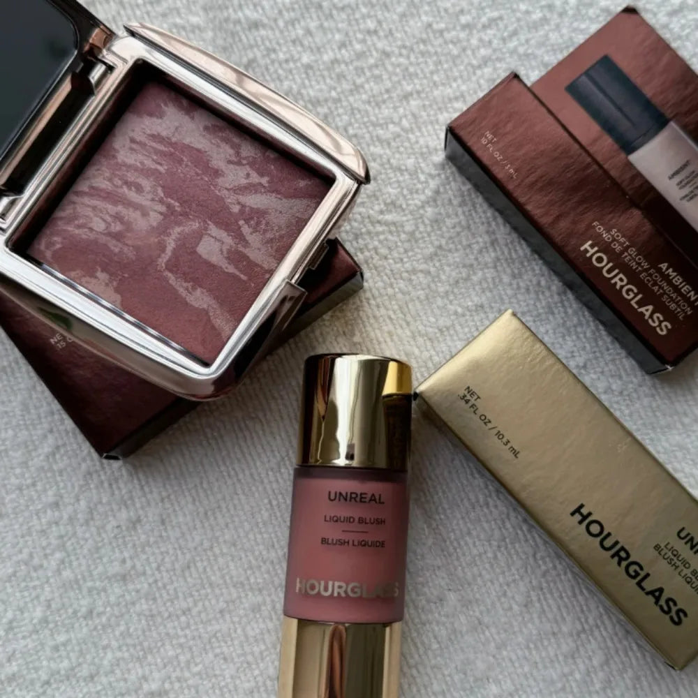 4.2g Hour/glass Pork Belly Blush New Light Mist Oil Control Powder Soft Glow Highlighter Cover Spot Foundation Delicate Makeup