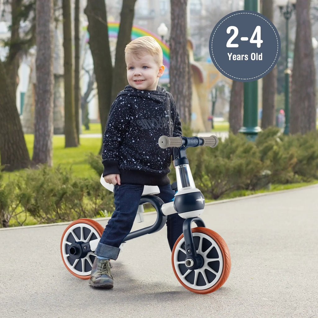 DORTALA 4 in 1 Kids Tricycle Toddler Balance Bike Adjustable