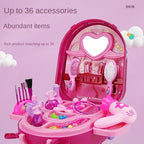 3 in 1 Kids Makeup Toy Set Girls Cosmetics Cosplay Princess Dresser case