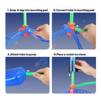 Kids Outdoor Rocket Foot Pump Outdoor Air Pressing Soaring Rocket  Toy Gifts