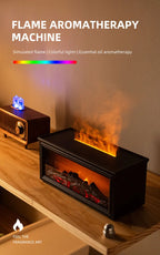 7 colors of essential oil fireplace diffuser mini flame aromatherapy fireplace humidifier aromatherapy oil diffuser AG-HY05