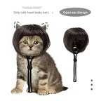 Pet Bob Wig Exposed Ear Design Comfortable To Wear Cat Fake Hair Dressing Up fun